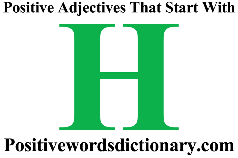 Positive adjectives that start with h