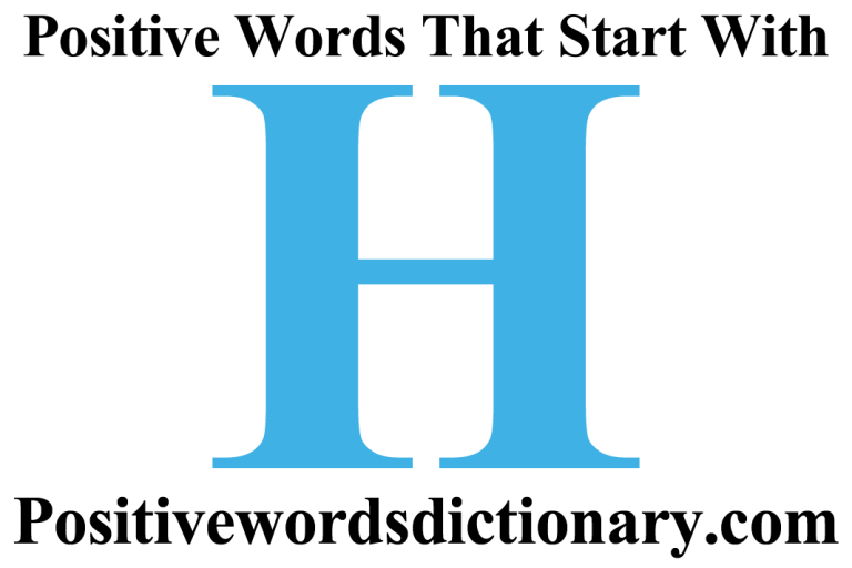 Positive words that start with h