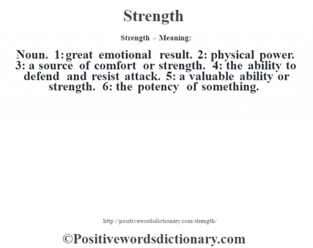 meaning of strength in english